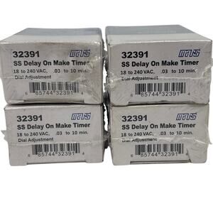 Mars 32391 Delay On Make Timer 18–240VAC .03–10 Min Lot of 4